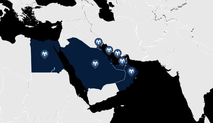 YallaMotor coverage map across Middle East YallaMotor coverage map across Middle East